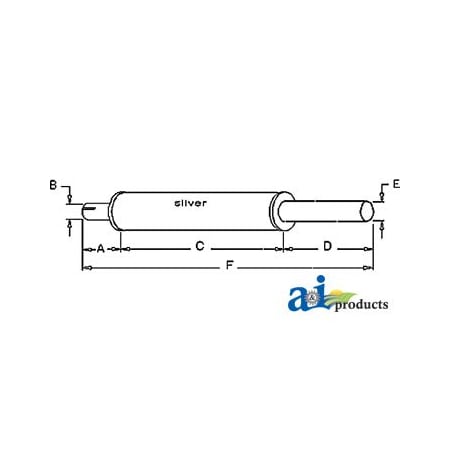 A & I Products Muffler 34" x4" x4" A-FD2010